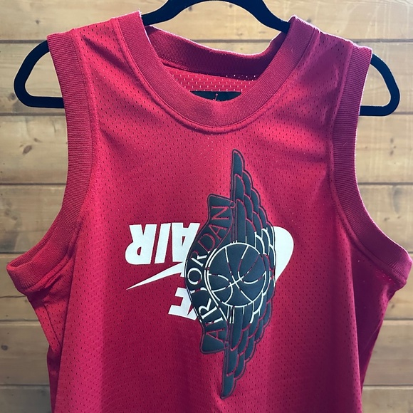 Nike Air Jordan mesh Jersey Swoosh Red sz. L - Picture 3 of 3
